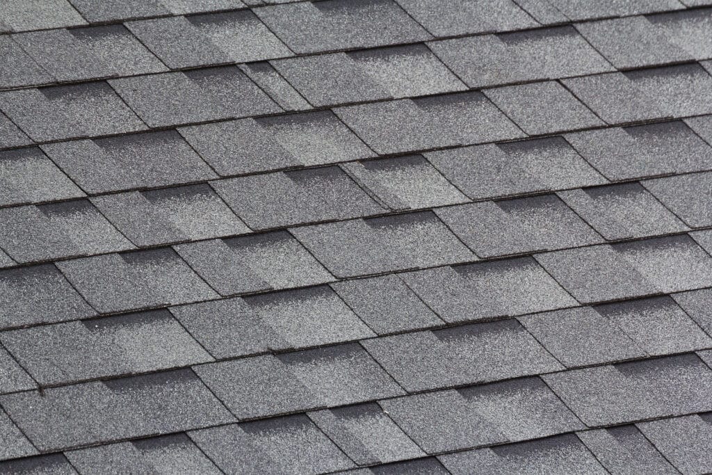 grey and black roof shingles